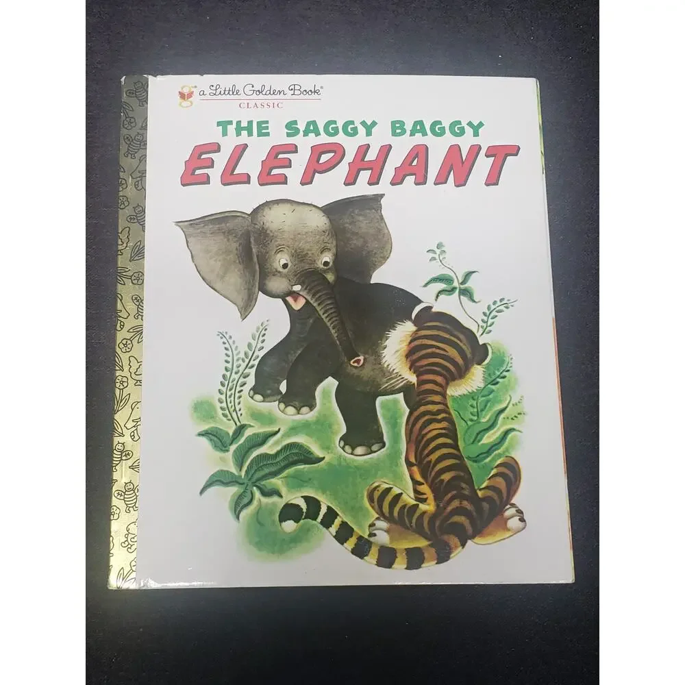 Vintage The Saggy Baggy Elephant, By K & B Jackson The Little Golden Book